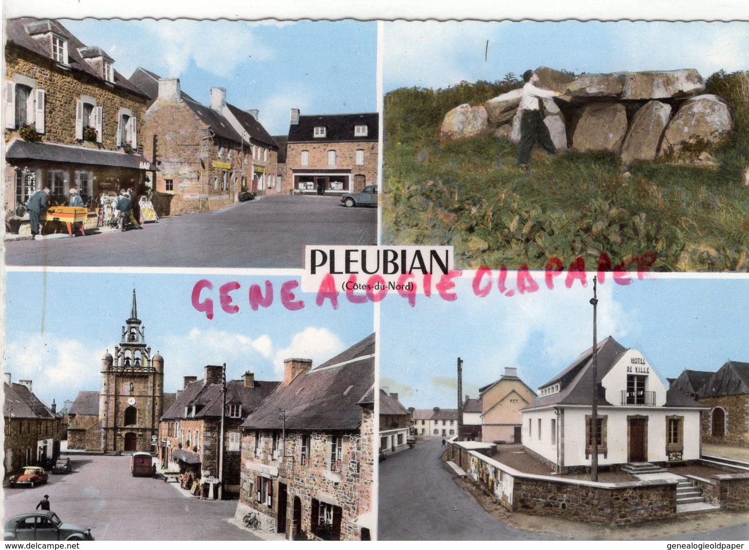 22  PLEUBIAN- HOTEL DE VILLE- EGLISE- DOLMEN -BAR- COTES DU NORD - Pleubian