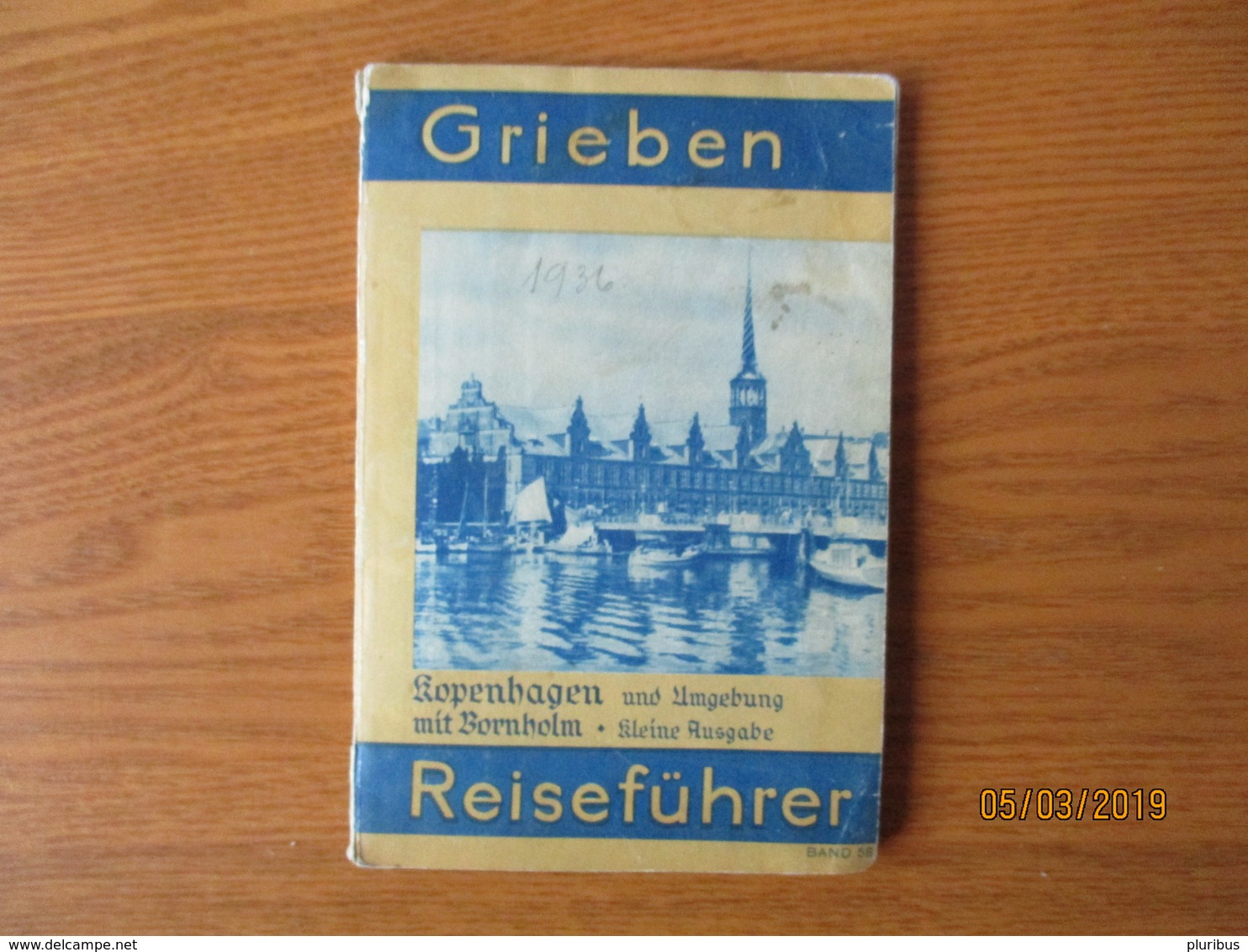 GRIEBENS REISEFÜHRER , KOPENHAGEN MIT BORNHOLM  1936   ,0 - Dinamarca