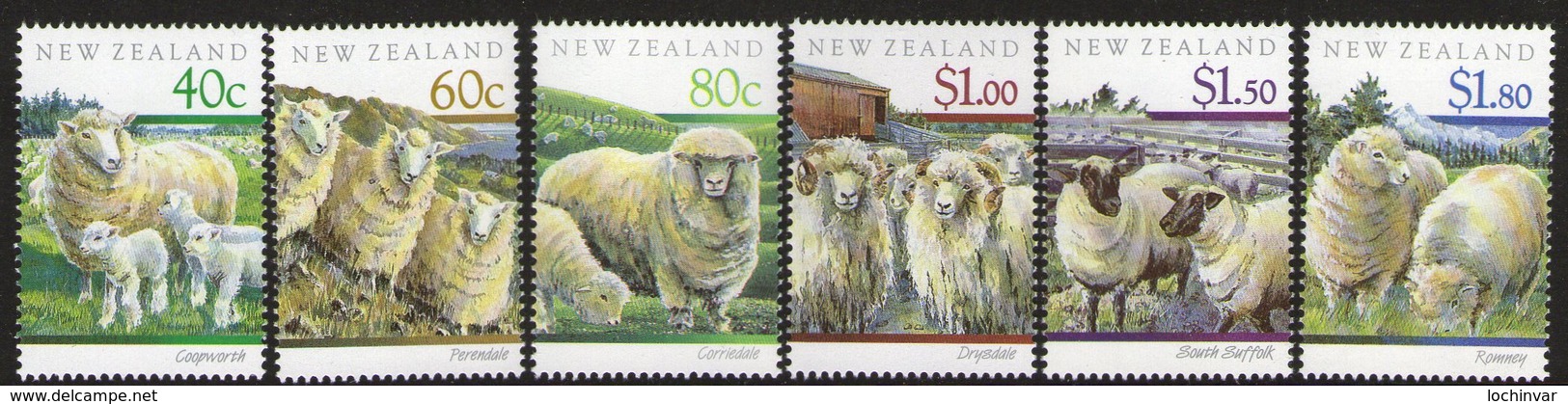 NEW ZEALAND, 1991 SHEEP 6 MNH - Unused Stamps