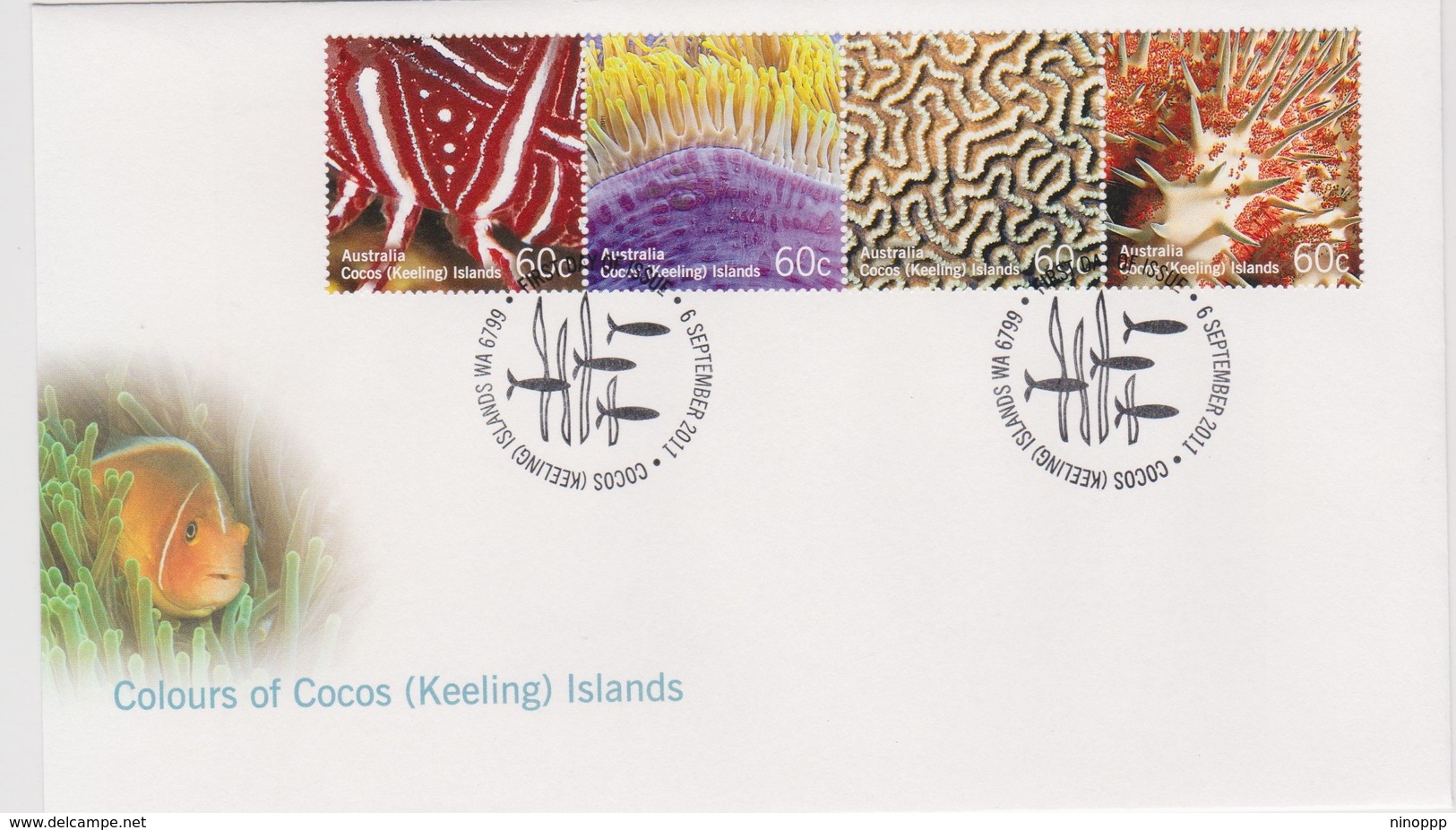 Cocos (Keeling) Islands 2011 Colours  Of Cocos, FDC,A - Cocoseilanden