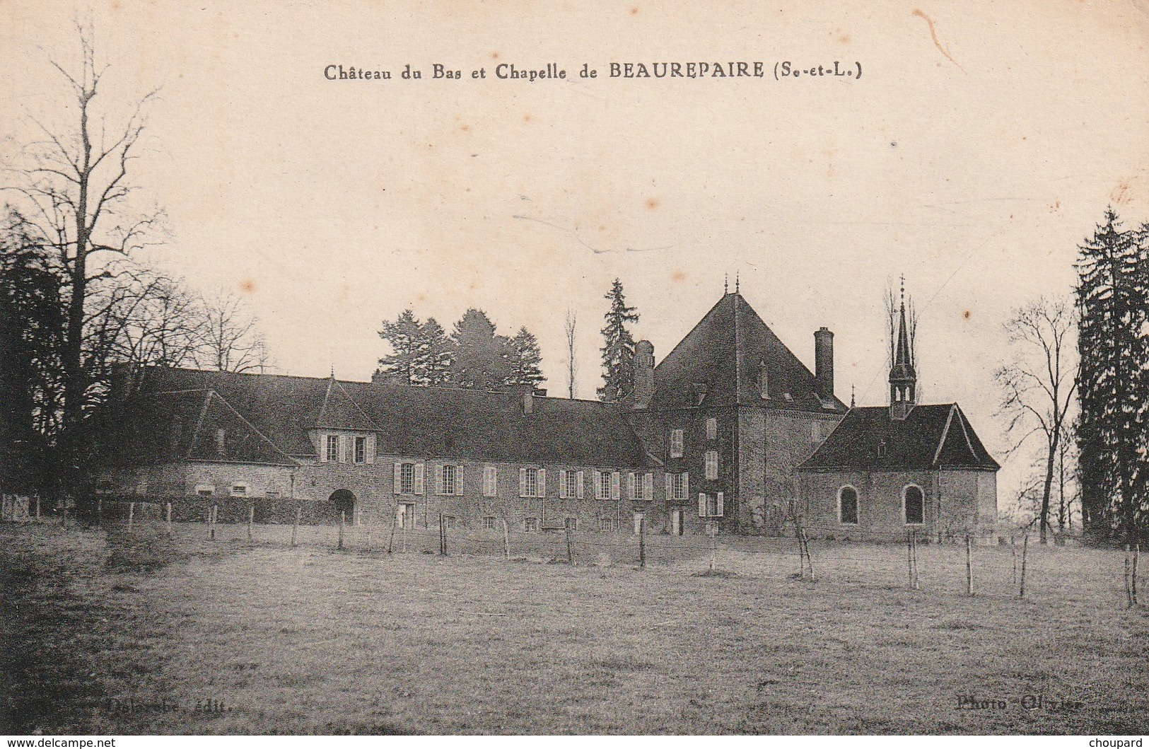 71 - Carte Postale Ancienne Du Chateau Du Bas Et Chapelle De BEAUREPAIRE - Andere & Zonder Classificatie