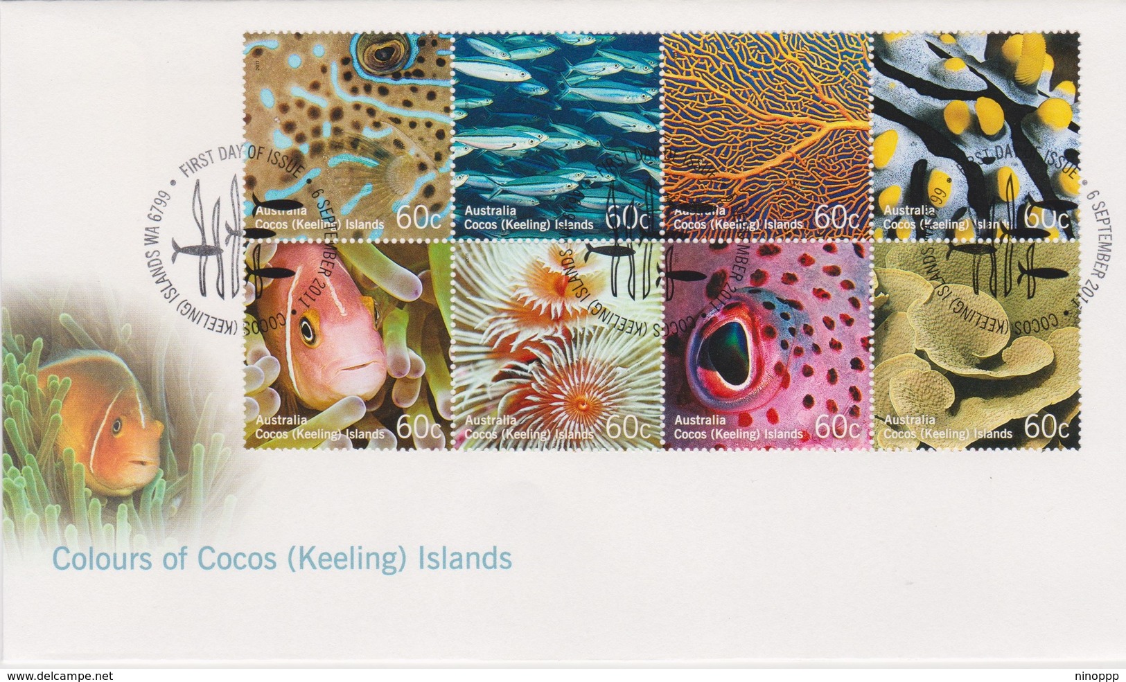 Cocos (Keeling) Islands 2011 Colours  Of Cocos, FDC,A - Cocos (Keeling) Islands