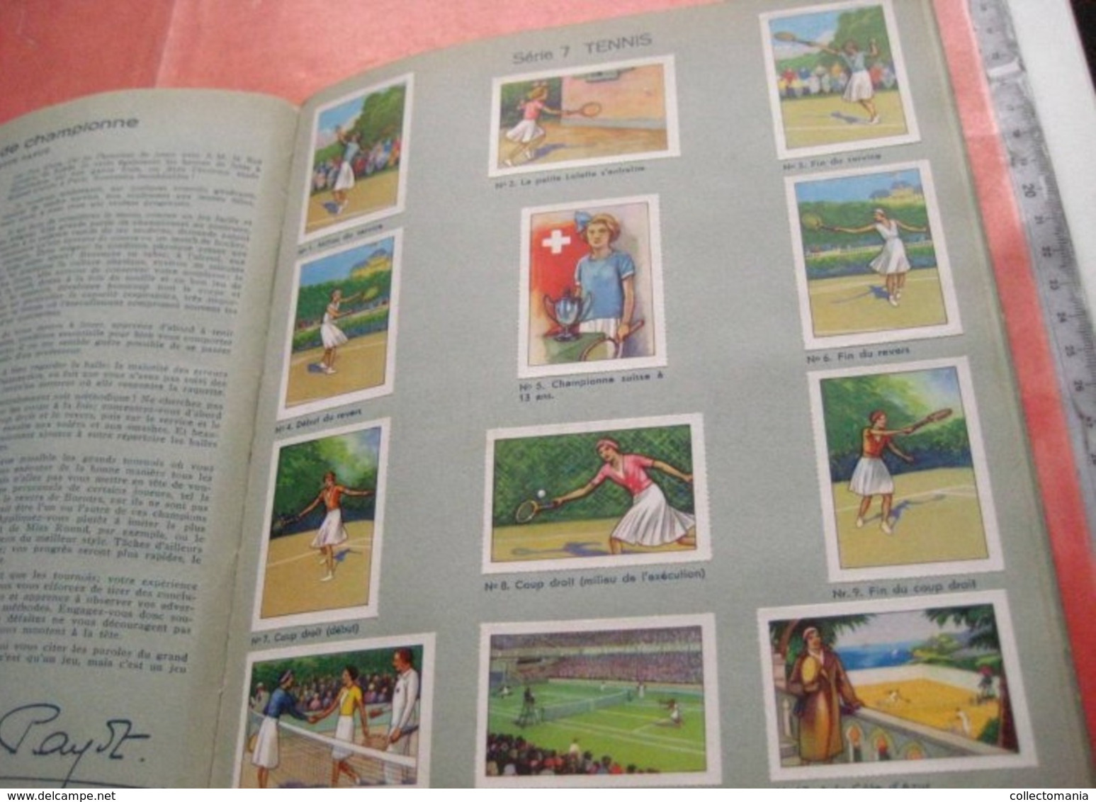 ice hockey, football, tennis, bicycling, ski, rowing, athletic; ALBUM  with glued vignette complete sets olympic games