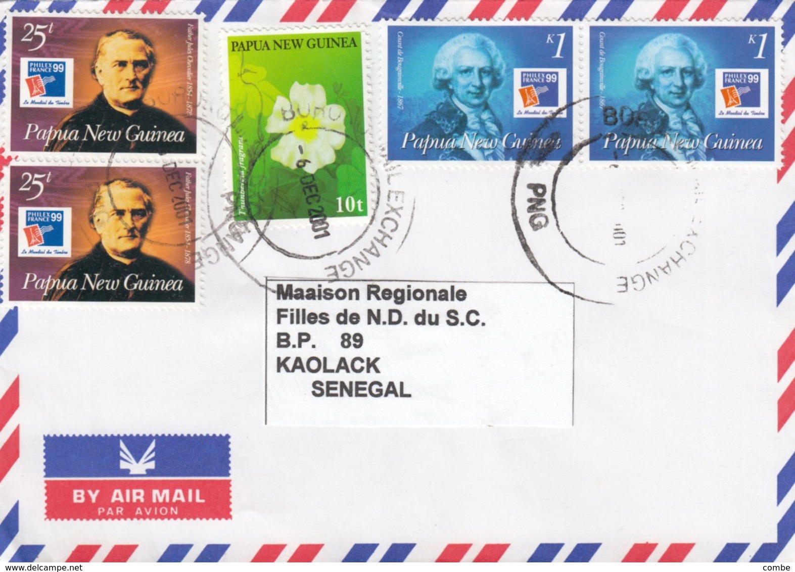 COVER PAPUA NEW GUINEA TO SENEGAL - Other & Unclassified