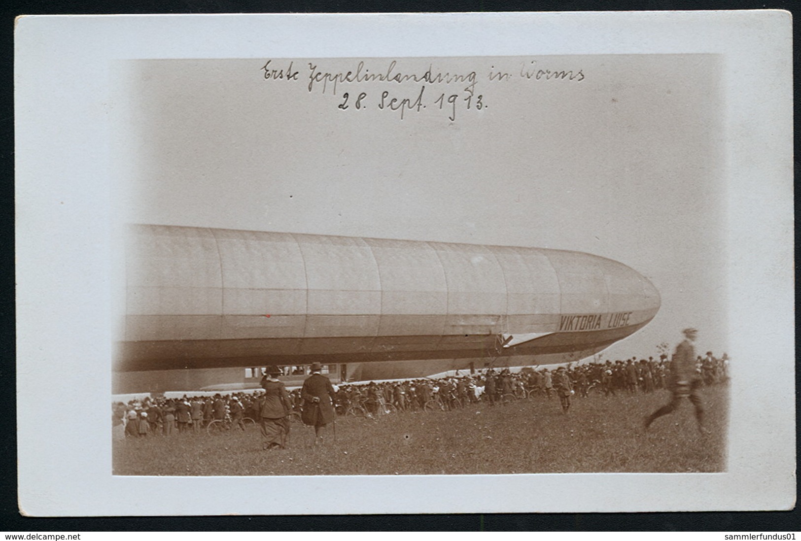 Foto AK/CP  Zeppelin Luftschiff Victoria Luise In Worms  Ungel/uncirc.1913  Erhaltung/Cond. 2  Nr. 00610 - Luchtschepen