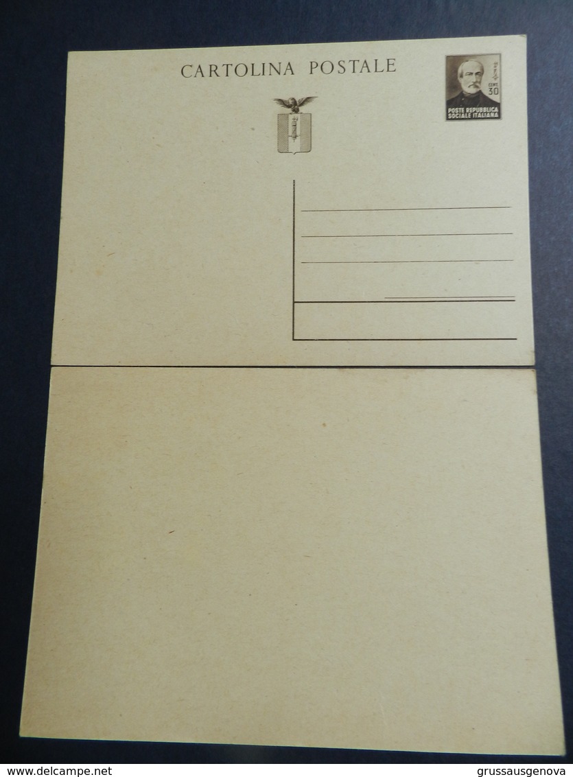 19899) CARTOLINA INTERO POSTALE REPUBBLICA SOCIALE CENT. 30 NON VIAGGIATA - Postwaardestukken