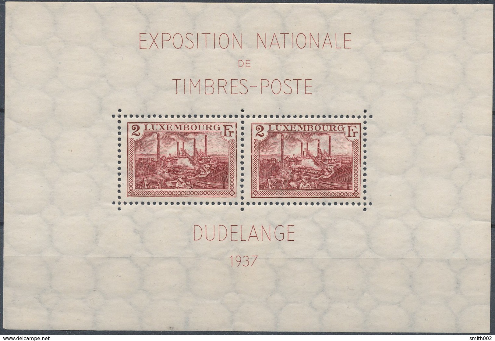 LUXEMBOURG - 1937 No 303 - Sheet "National Philatelic Exhibition" -  NEUF **, MNH - Blocs & Feuillets