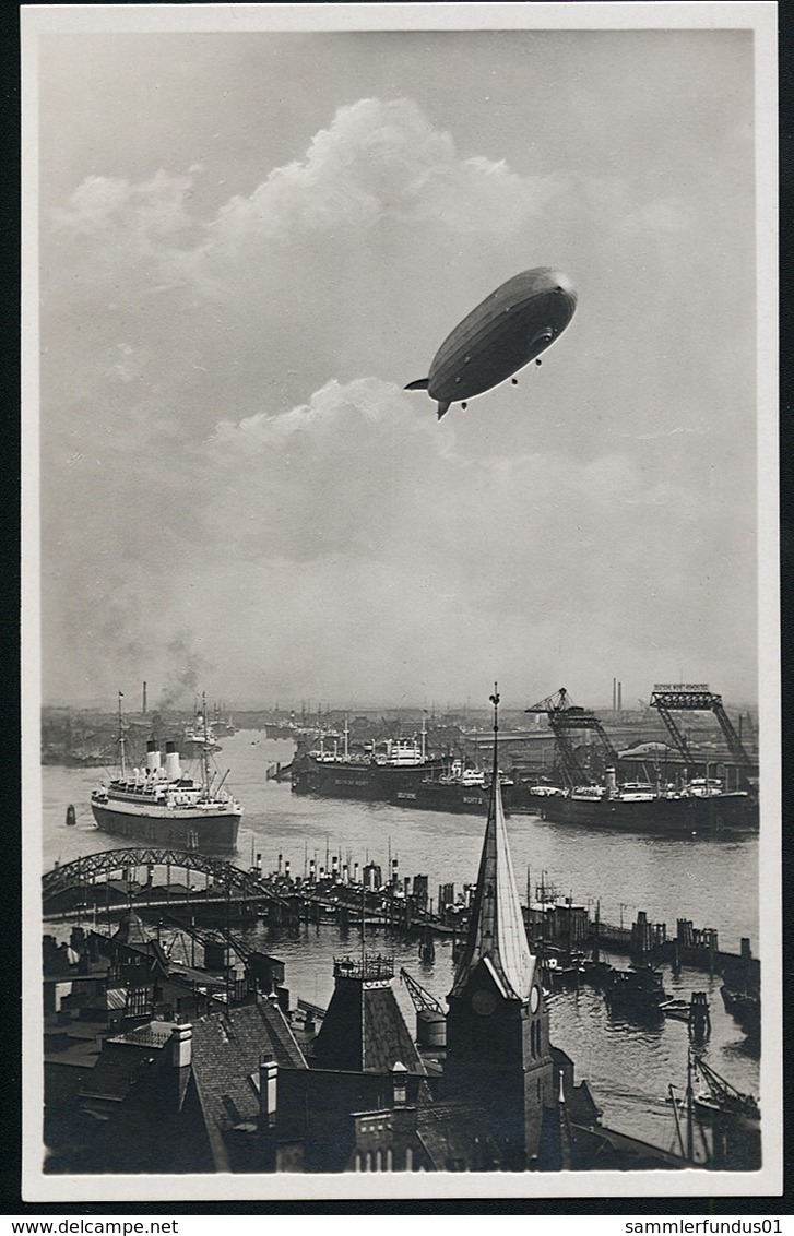Foto AK/CP  Graf Zeppelin Luftschiff  LZ 127    Hamburg   Ungel/uncirc.1930er  Erhaltung/Cond. 1  Nr. 00622 - Zeppeline