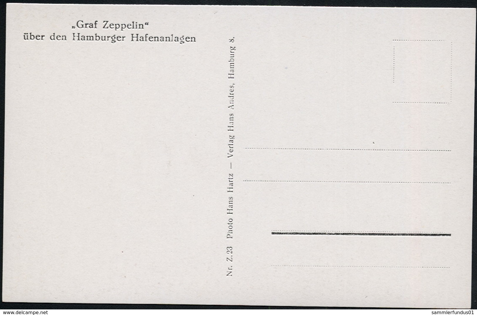 Foto AK/CP  Graf Zeppelin Luftschiff  LZ 127    Hamburg   Ungel/uncirc.1930er  Erhaltung/Cond. 1  Nr. 00622 - Zeppeline