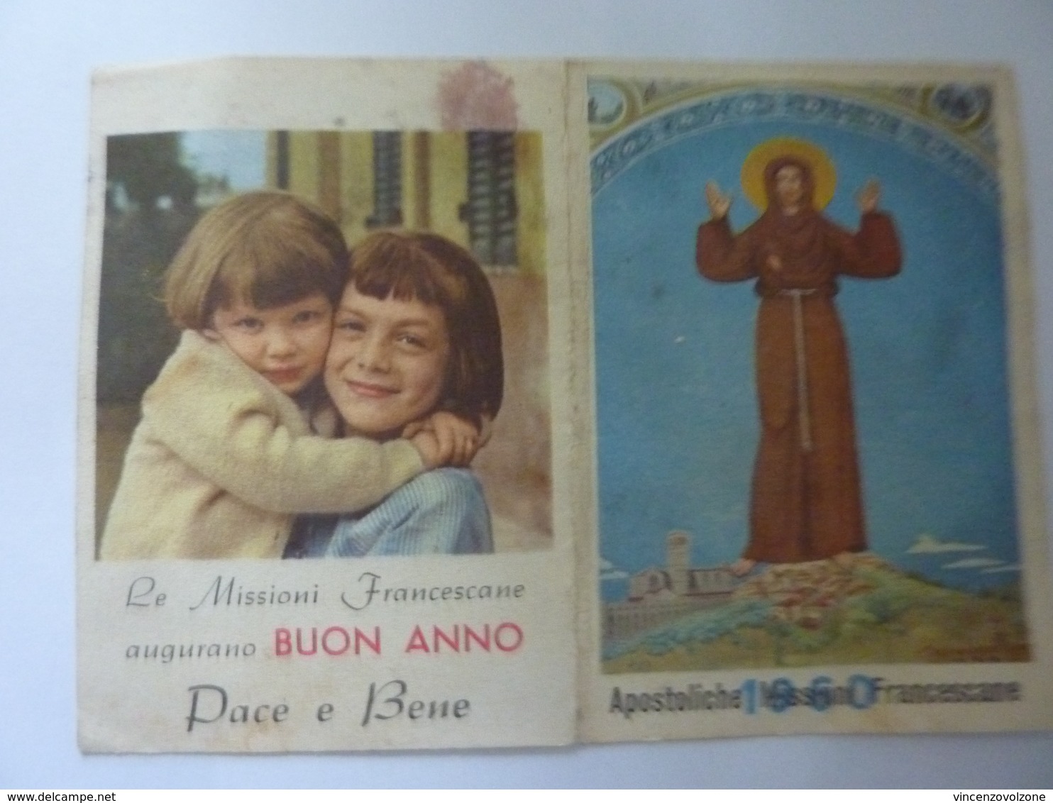 Calendario Pieghevole "MISSIONI APOSTOLICHE FRANCESCANE 1960" - Petit Format : 1941-60