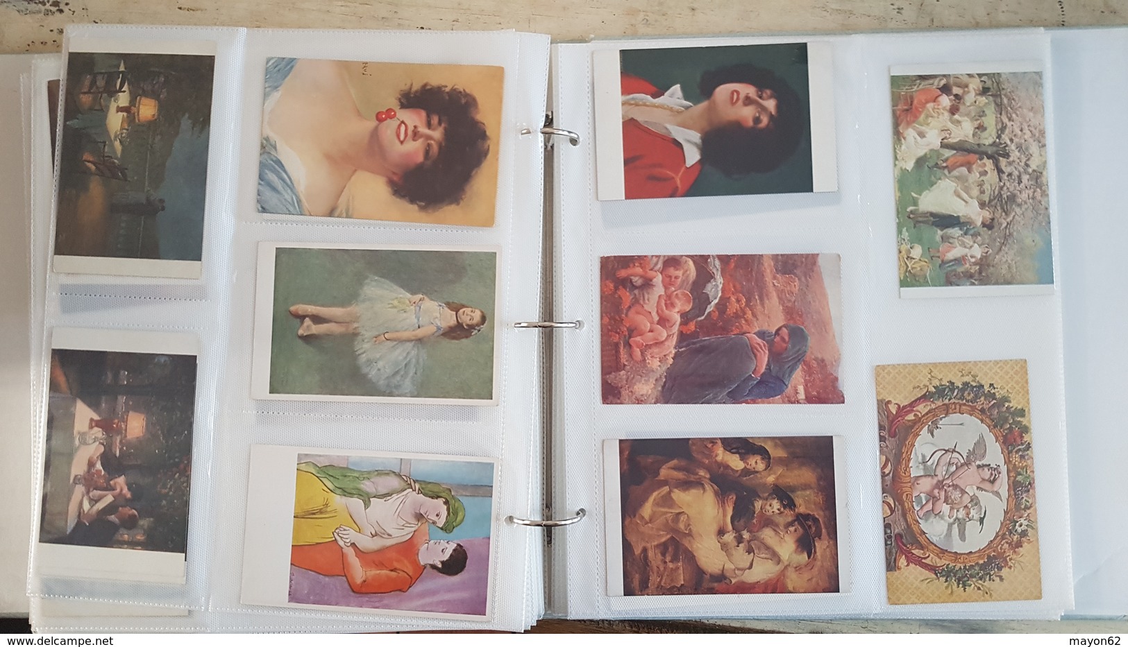 Lot + 600 CPA - cartes postales anciennes - Femmes portraits enfants Art tableau nu publicités timbres - voir scans