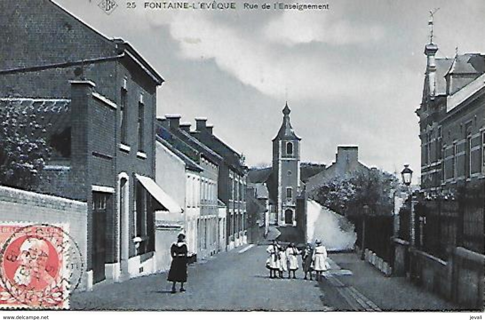 CPA / AK / PK  -  FONTAINE  L ' ÉVÊQUE Rue De L'enseignement - Fontaine-l'Evêque