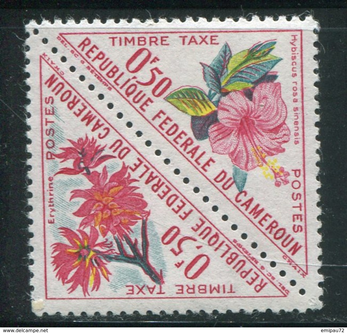 CAMEROUN- Taxe Y&T N°35 Et 36- Neufs Sans Charnière ** (fleurs) - Andere & Zonder Classificatie