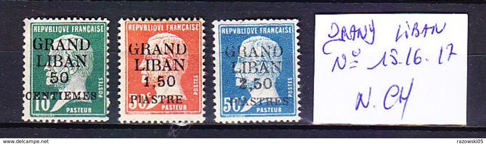 TIMBRE .....FRANCE COLONIE FRANÇAISE GRAND LIBAN N° 15. 16. 17. - Neufs