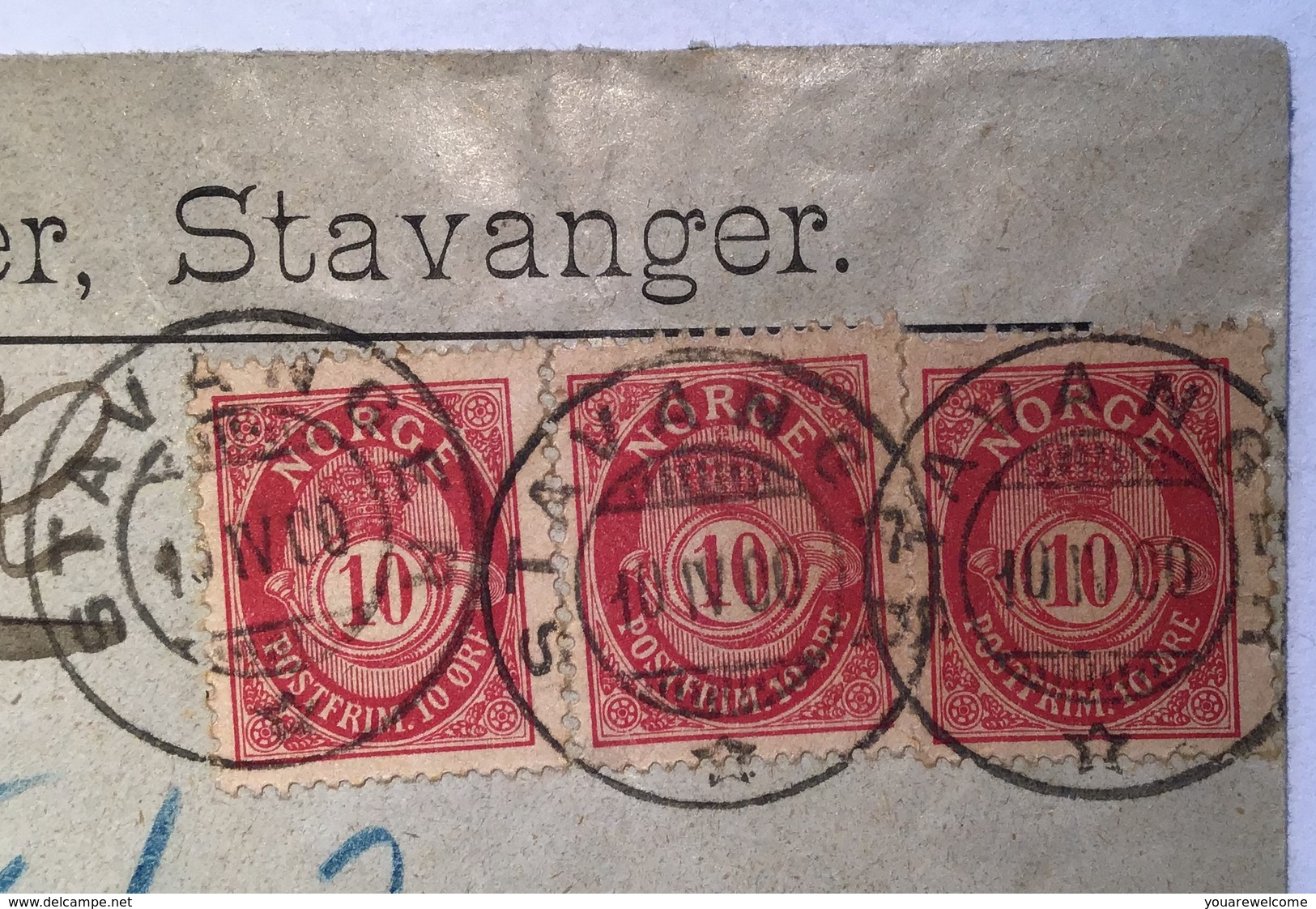 Norway NK UNRECORDED Registered Cover STAVANGER 1900 > Netherlands (Norvége Lettre Amsterdam Brief Norwegen - Briefe U. Dokumente