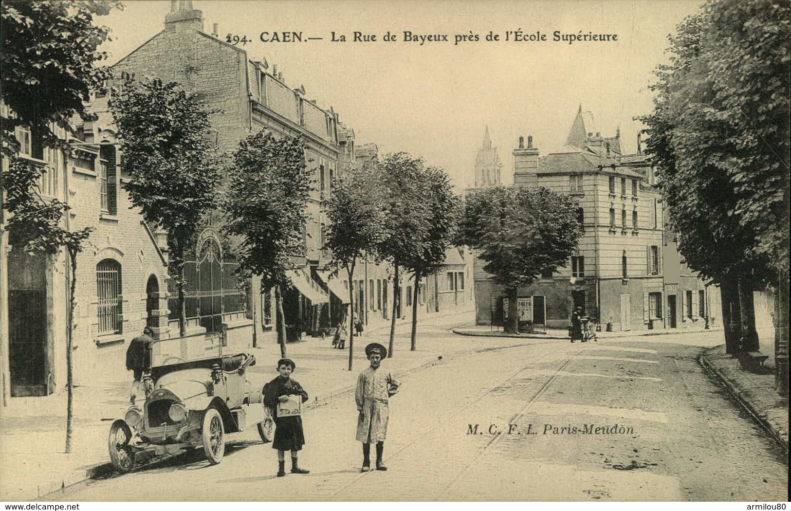 N°1817 RRR DID4  CAEN LA RUE DE BAYEUX PRES DE L ECOLE SUPERIEURE - Caen