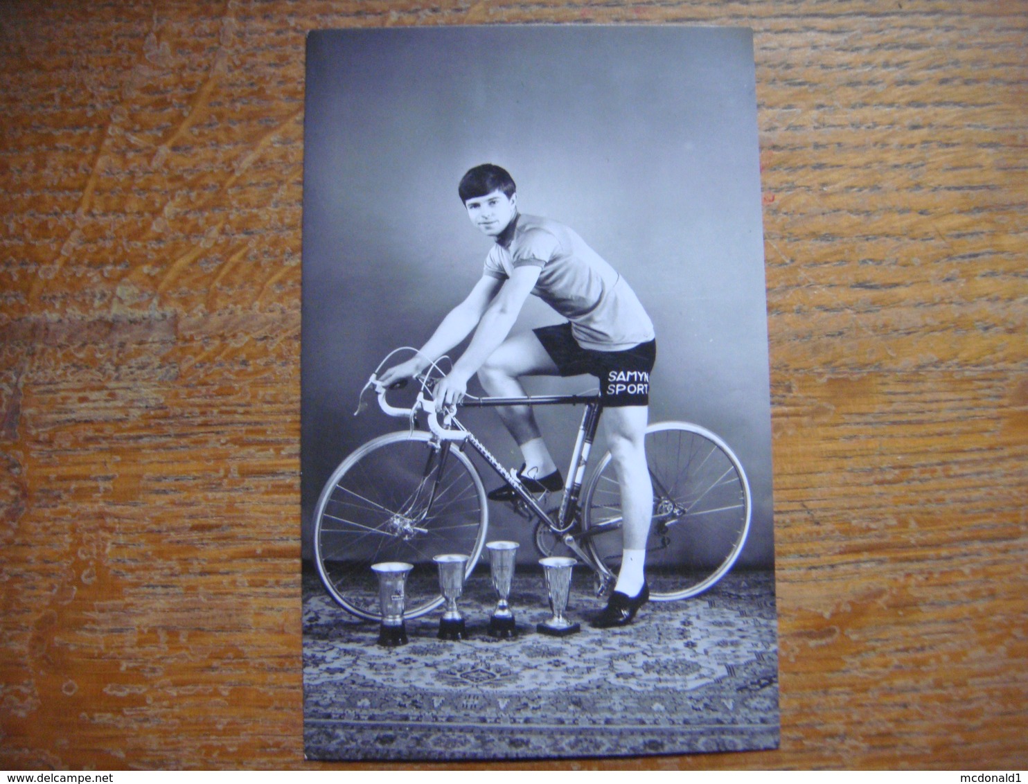 Vieille Carte Avec Le Coureur Cycliste J. BAL - Coureur De La Région De Hensies - Quiévrain ( Cyclisme - Vélo ) - Hensies