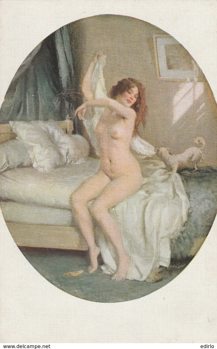 *** ARTS PEINTURES *** Salon De Paris Jeune Femme Nue - Petit Lever - Hippolyte Lucas  Neuve TTB Nu Artistique - Pintura & Cuadros