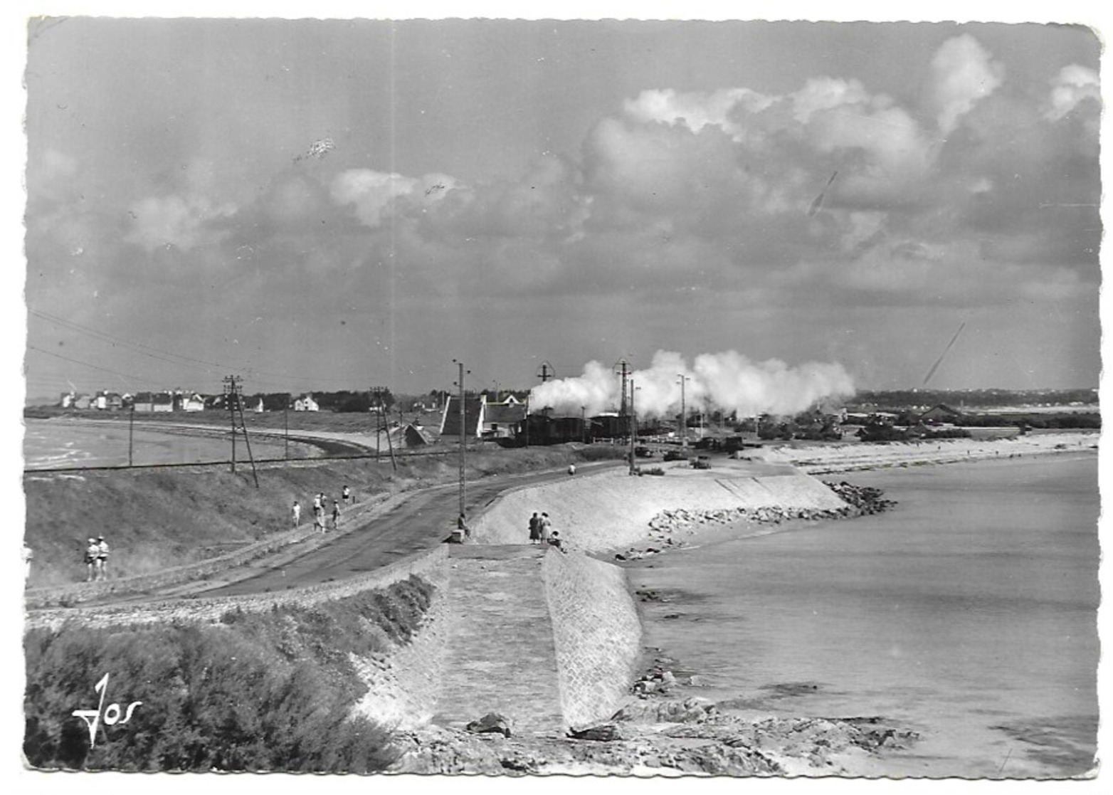 Presqu' Ile De Quiberon Train Partie La Plus étroite De L' Isthme Entre Deux Mers Près Du Fort De Penthièvre - Quiberon