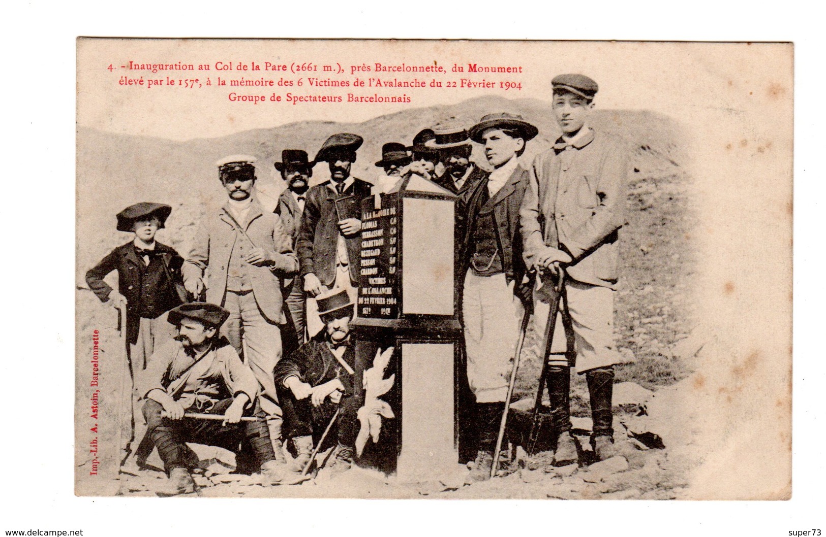 CPA 04 - Inauguration Au Col De La Pare ( 2661 M ) Près Barcelonnette , 1904 , Groupe De Spectateurs - Autres & Non Classés