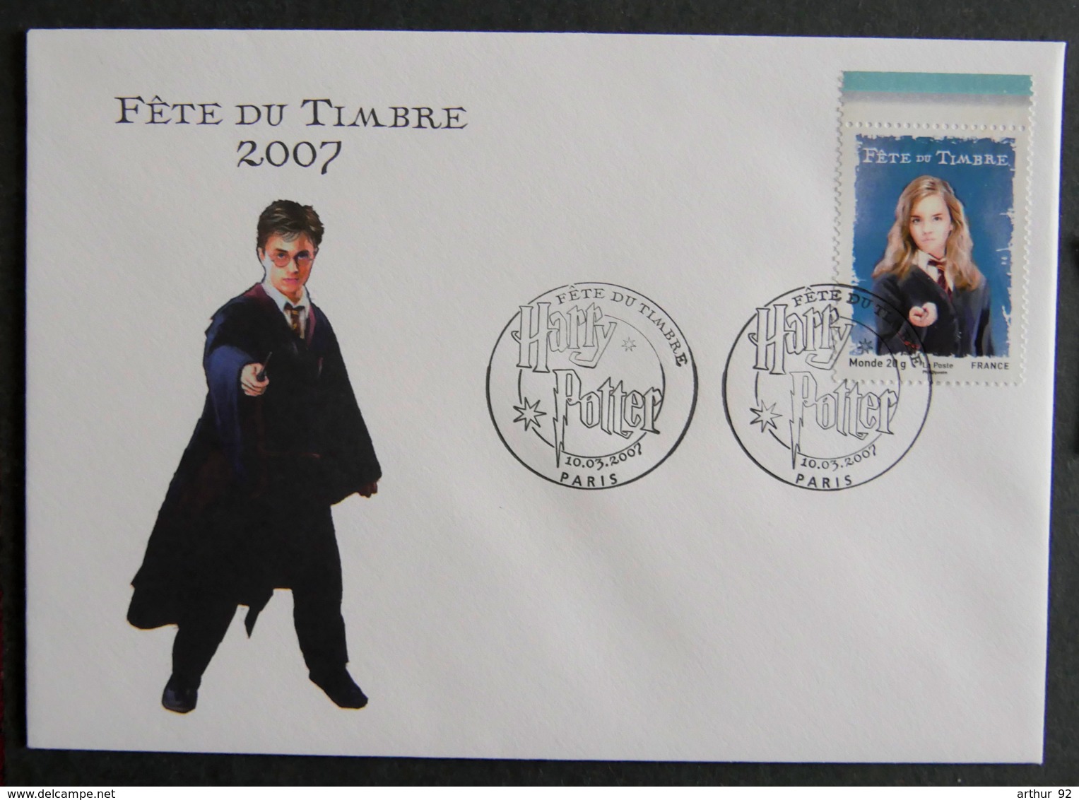 FRANCE - 2007 - FDC 4024 - FETE DU TIMBRE 2007 - THEME HARRY POTTER - TIMBRE HERMIONE - 2000-2009