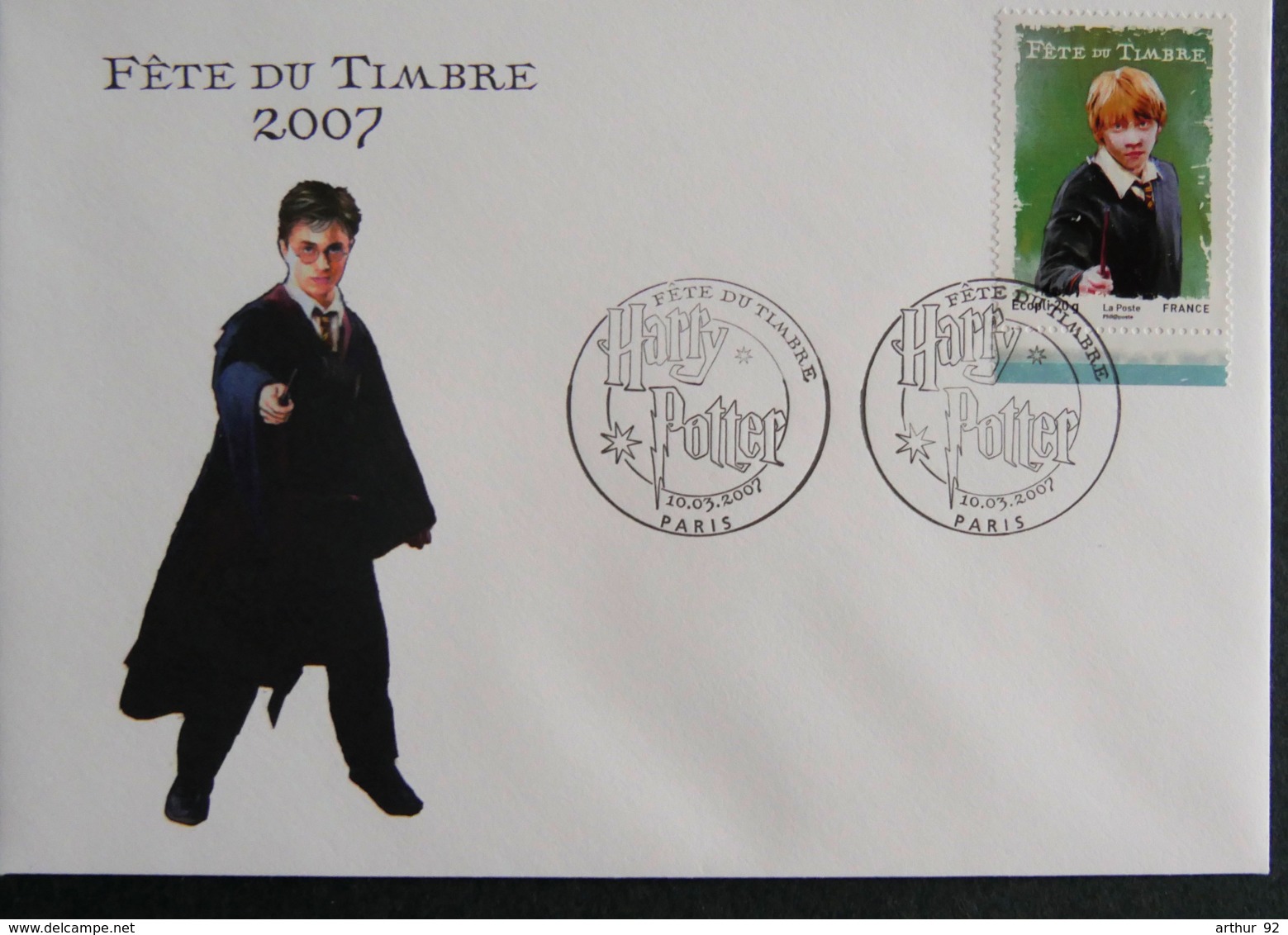 FRANCE - 2007 - FDC 4024 - FETE DU TIMBRE 2007 - THEME HARRY POTTER - TIMBRE RON WEASLEY - 2000-2009