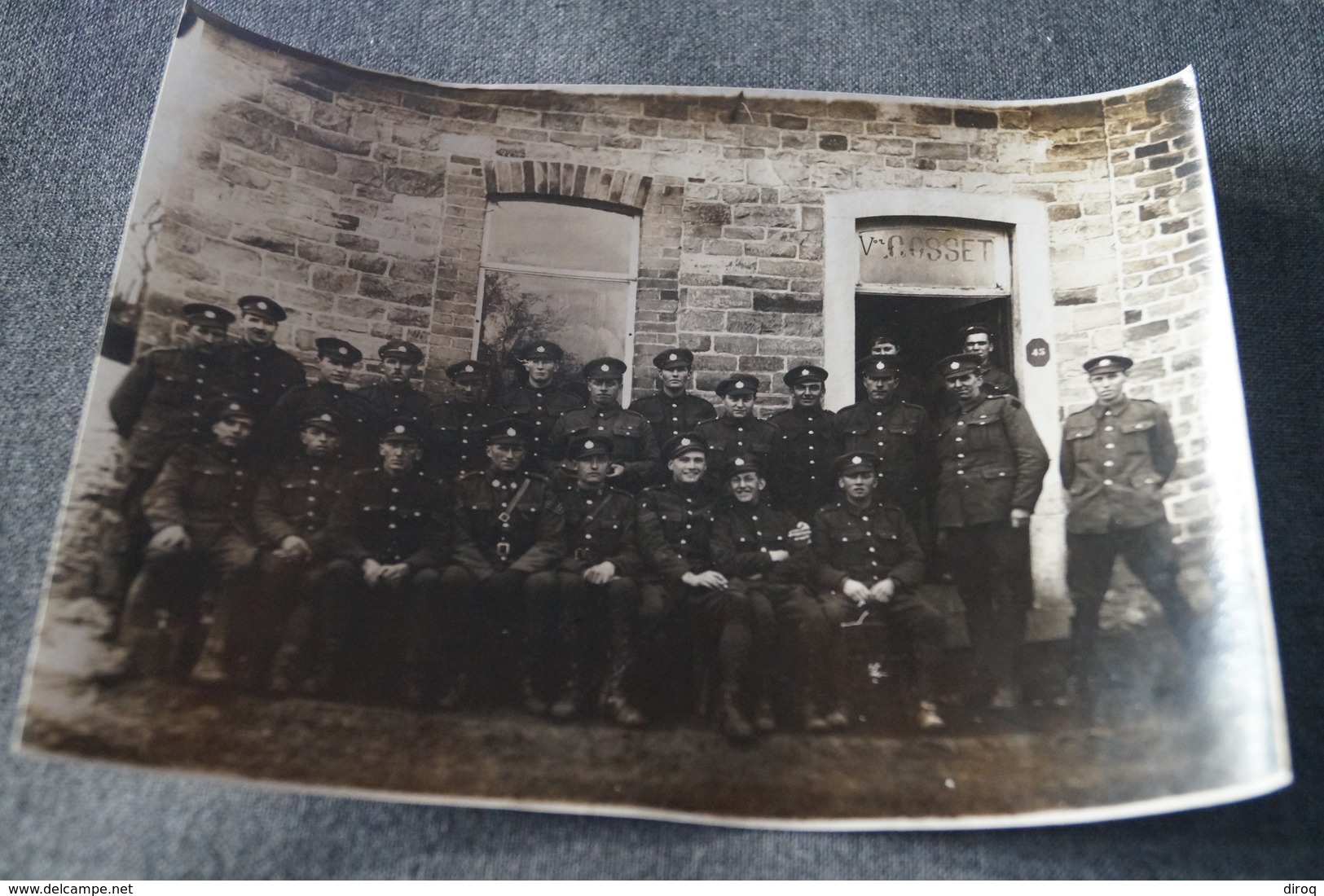 Ancienne Grande Photo De 22 Soldats Et Officiers à Identifier,photo Originale,16,5 Cm. / 12,5 Cm. - Guerre, Militaire