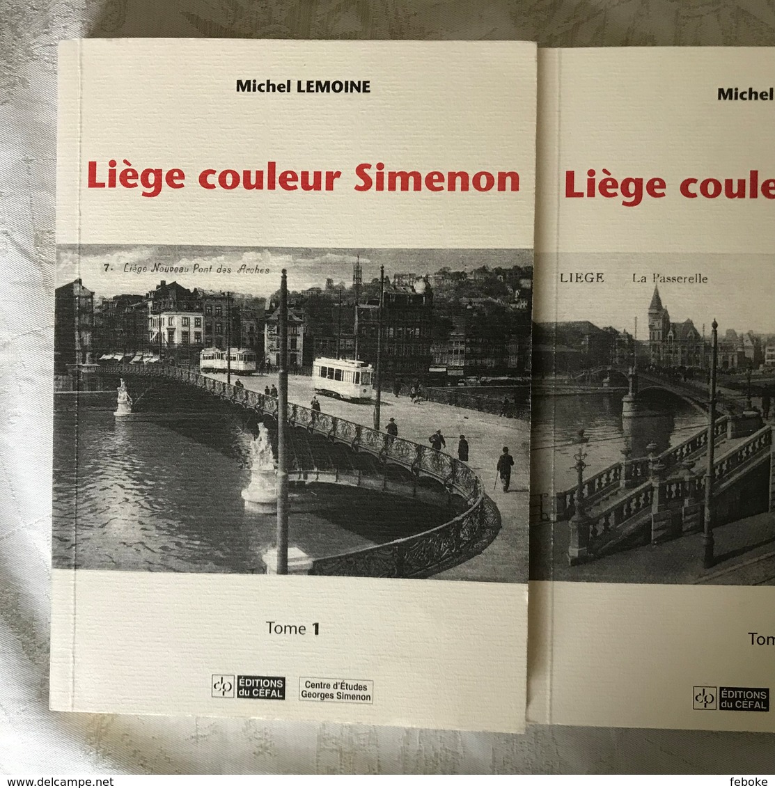MICHEL LEMOINE `Liège Couleur Simenon', Céfal & Centre D'études Georges Simenon, 560 Pp En 3 Tomes, 60 Ill. - Lots De Plusieurs Livres