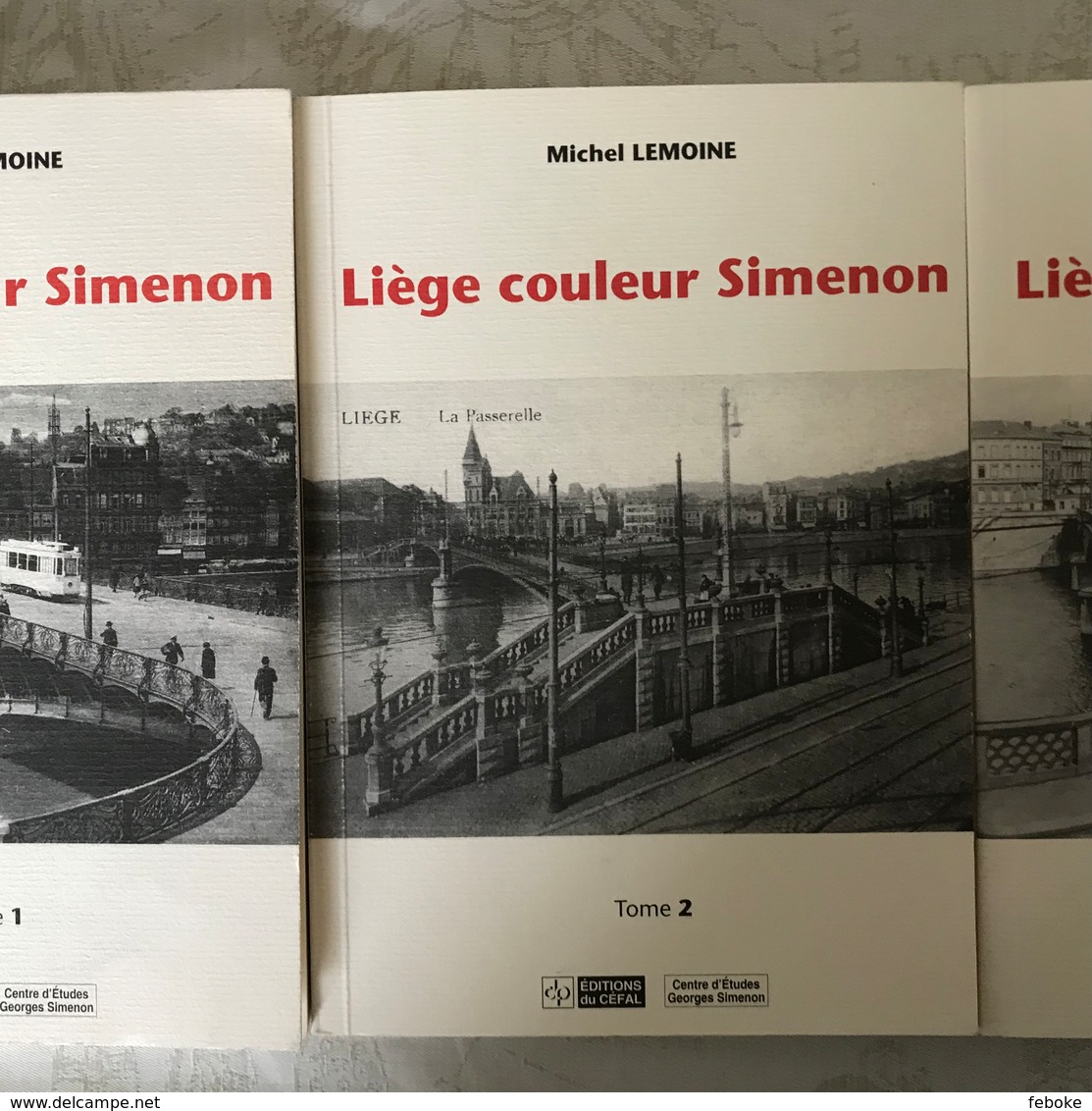 MICHEL LEMOINE `Liège Couleur Simenon', Céfal & Centre D'études Georges Simenon, 560 Pp En 3 Tomes, 60 Ill. - Lots De Plusieurs Livres