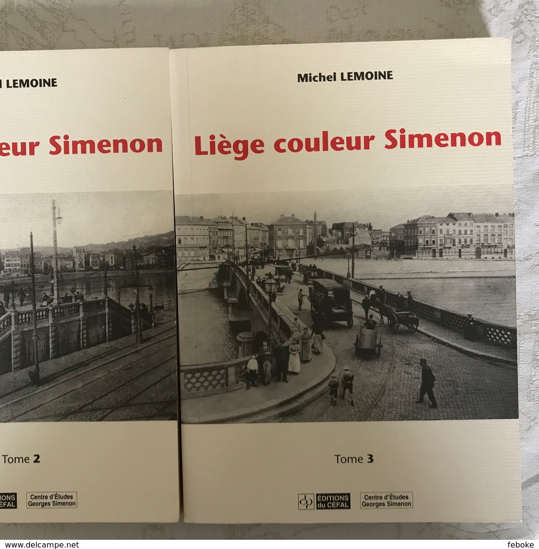 MICHEL LEMOINE `Liège Couleur Simenon', Céfal & Centre D'études Georges Simenon, 560 Pp En 3 Tomes, 60 Ill. - Lots De Plusieurs Livres