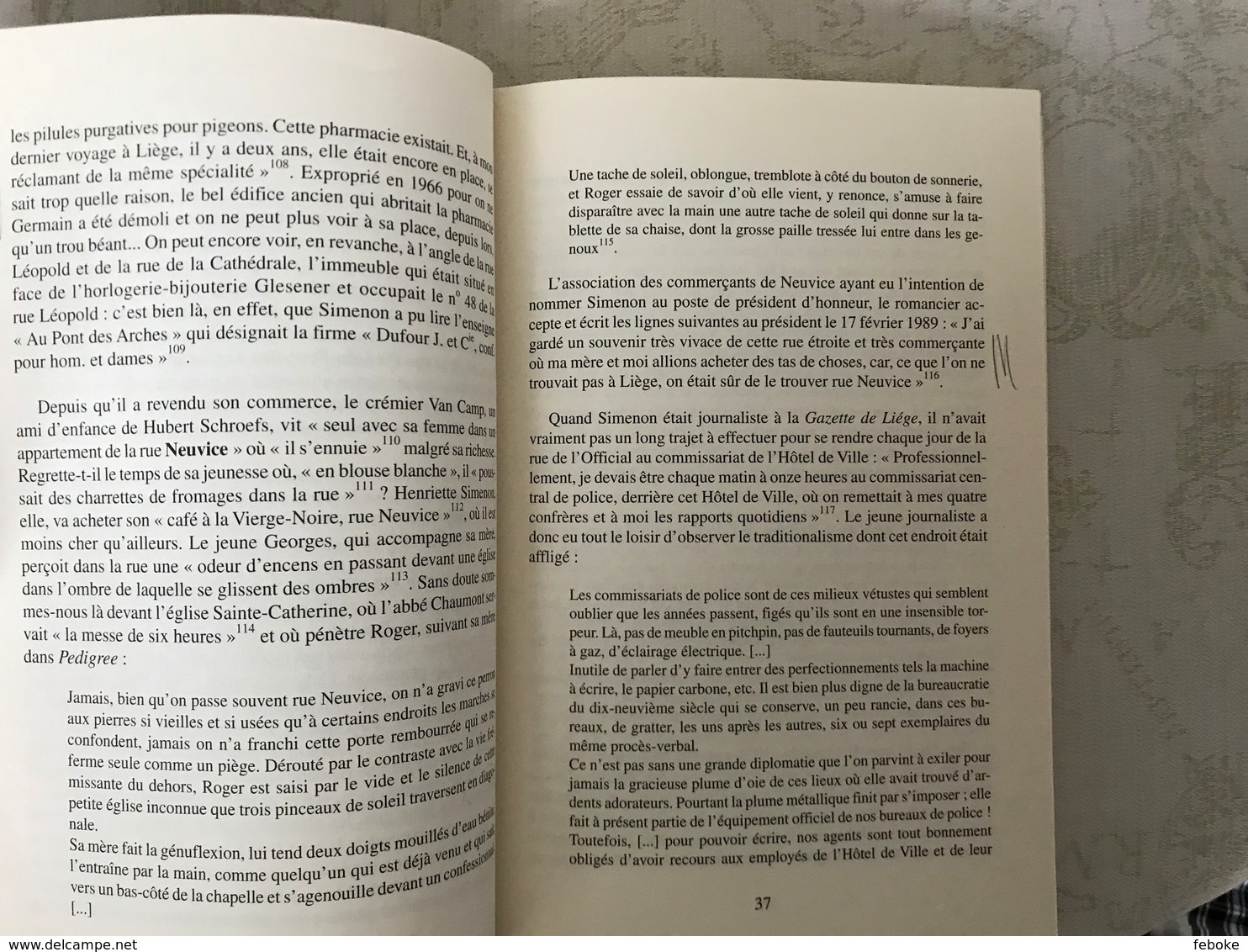 MICHEL LEMOINE `Liège couleur Simenon', Céfal & Centre d'études Georges Simenon, 560 pp en 3 tomes, 60 ill.