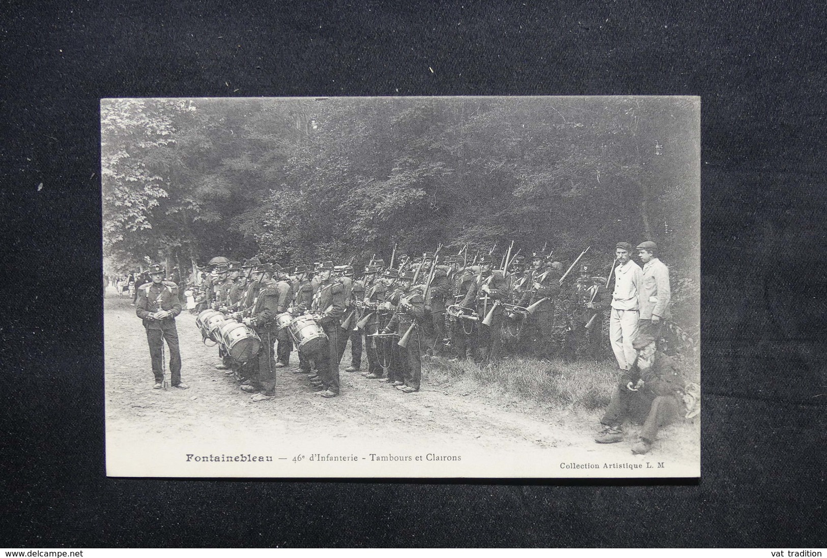 MILITARIA - Carte Postale - Fontainebleau - 46ème De Ligne - Tambours Et Clairons - L 24349 - Régiments