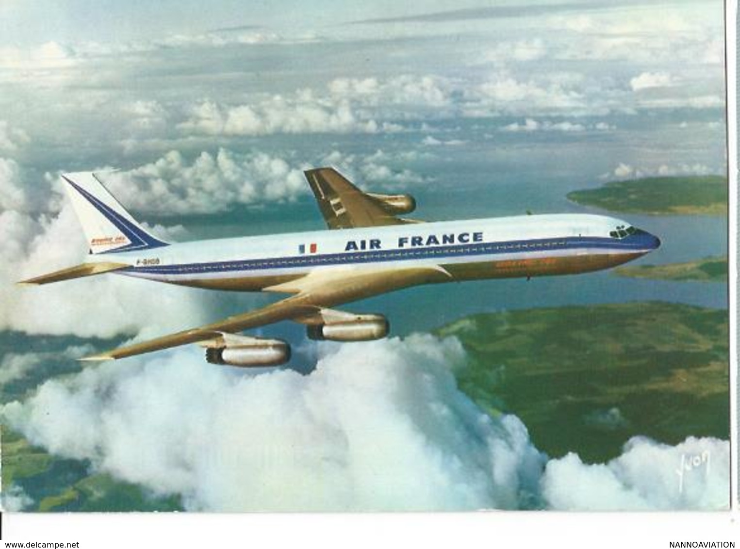 CP AVION BOEING 707 JET INTERCONTINENTAL D AIR FRANCE   F-BHSB - 1946-....: Era Moderna