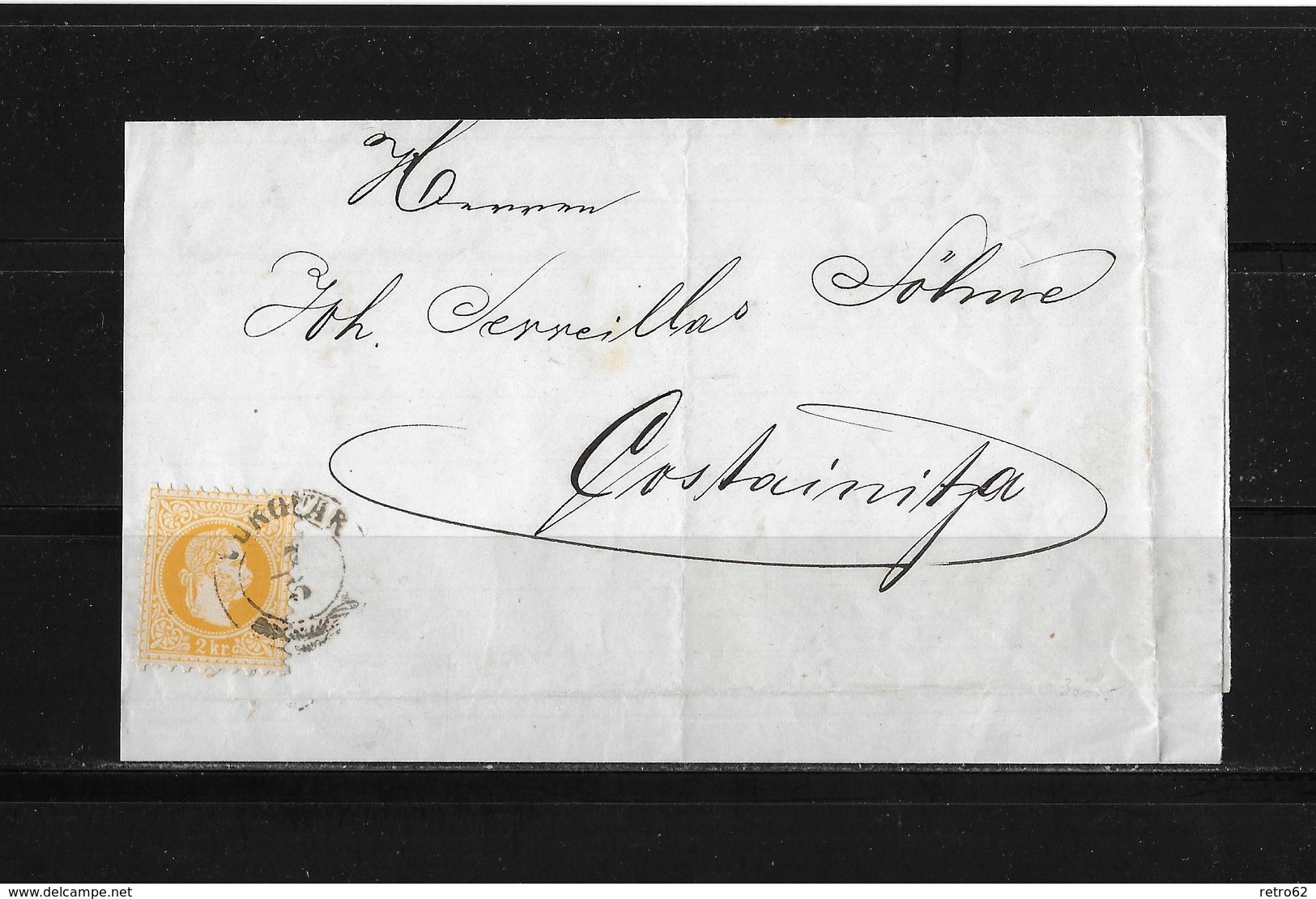 1869 ÖSTERREICH KROATIEN → Brief Vukovar Nach Kostainica - Lettres & Documents