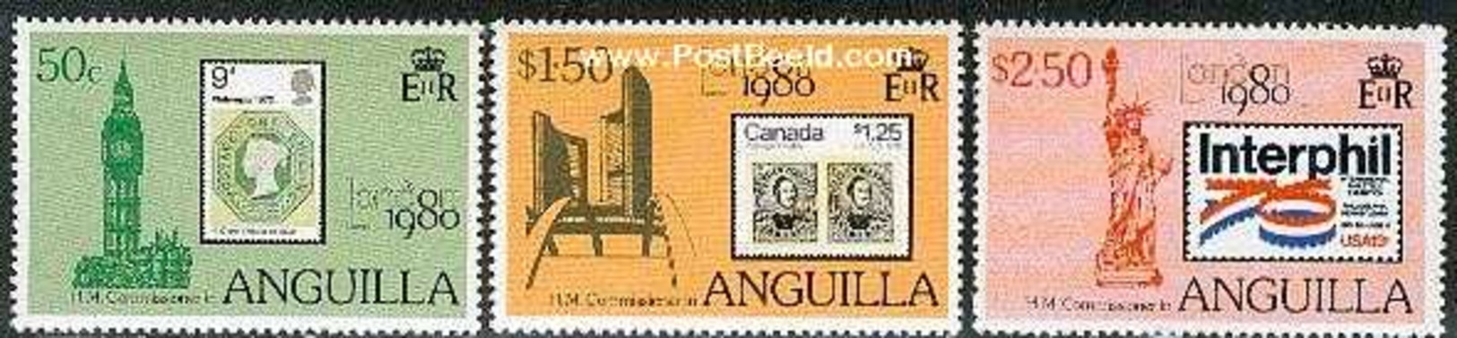 ANGUILLA, 1980 London 1980 3v MNH - Anguilla (1968-...)