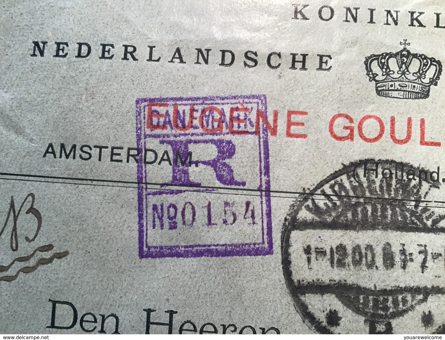 Denmark  RARE REGISTERED Cover KJØBENHAVN 1900 > NETHERLANDS (Dänemark BI-COLOURED Amsterdam Brief - Briefe U. Dokumente