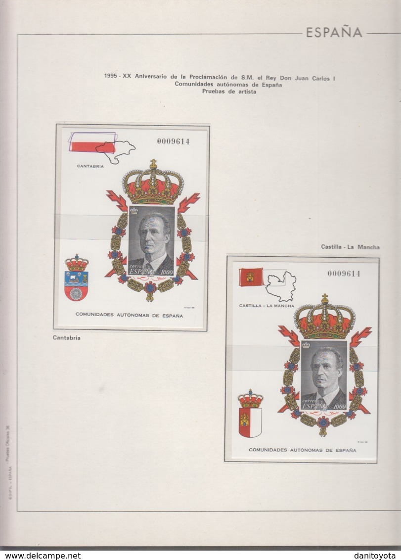 AÑO 1995.   EDIFIL 37/56 *   PRUEBAS DE AUTONOMÍA - Nuevos