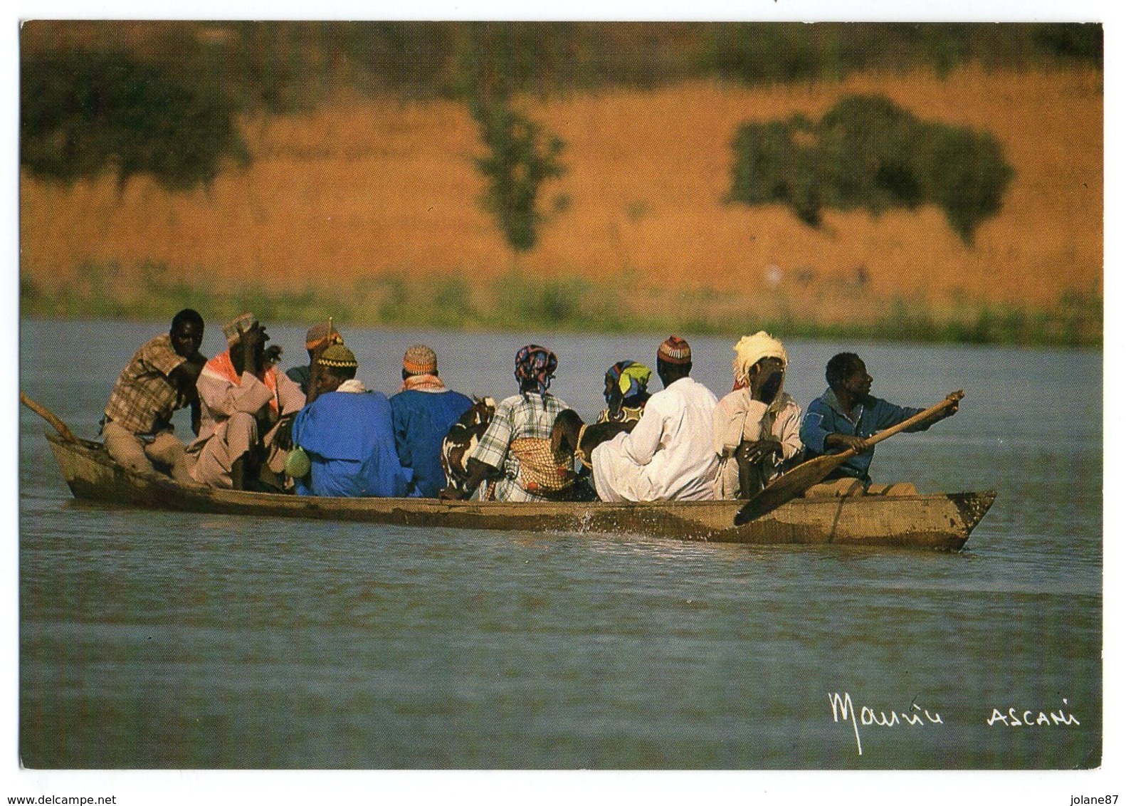 CPM    NIGER      SUR LE FLEUVE NIGER EN ROUTE POUR LE MARCHE     PIROGUE - Niger