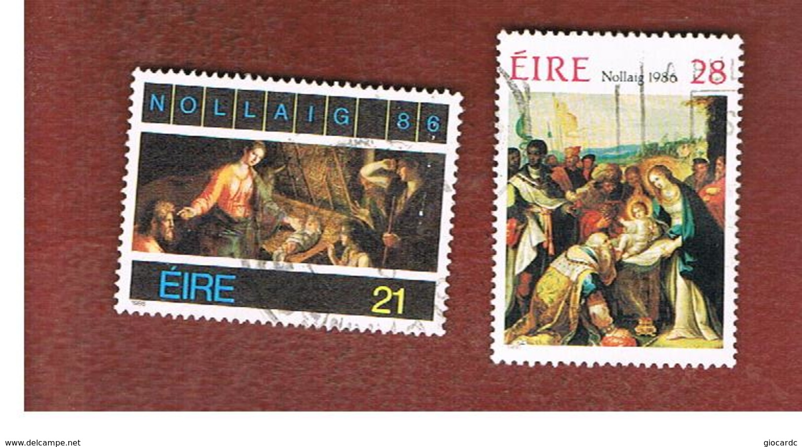 IRLANDA (IRELAND) -  SG 654.655   -    1986  CHRISTMAS (COMPLET SET OF 2)  -     USED - Usati