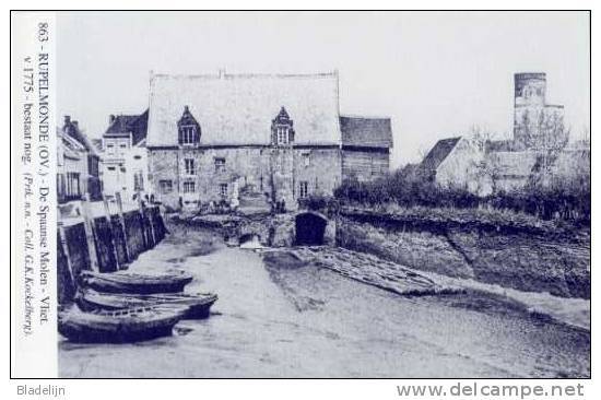 RUPELMONDE Bij Kruibeke (O.Vl.) - Molen/moulin - Blauwe Prentkaart Ons Molenheem Van De Getijdenmolen (Spaanse Molen) - Kruibeke