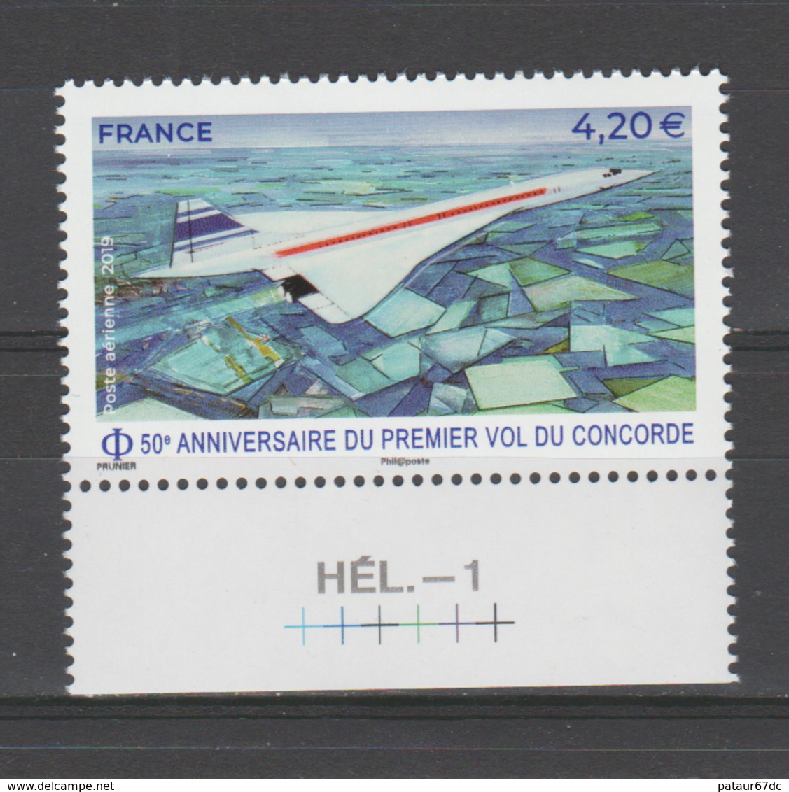 FRANCE / 2019 / Y&T PA N° 83 ** : Concorde (de Feuille) BdF Bas Avec N° De Presse - Gomme D'origine Intacte - 1960-.... Ungebraucht
