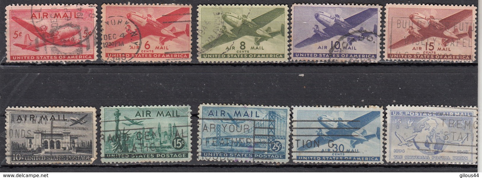 USA Poste Aerienne  Air Mail 10 Values - Autres & Non Classés