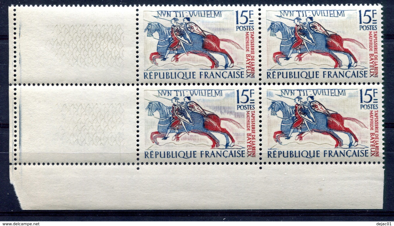 Tapisserie De Bayeux - Variété Sol Effacé - Yvert 1172 - Bloc De 4 BDF Neuve Xxx - T 809 - Unused Stamps