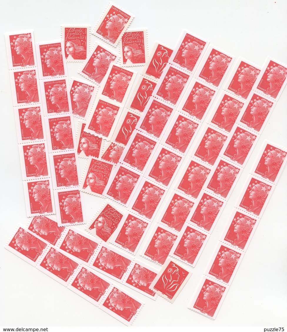 FRANCE - SOUS FACIALE -  TVP MARIANNE - LOT DE 100 TIMBRES NEUFS – TARIF 20G - Autres & Non Classés