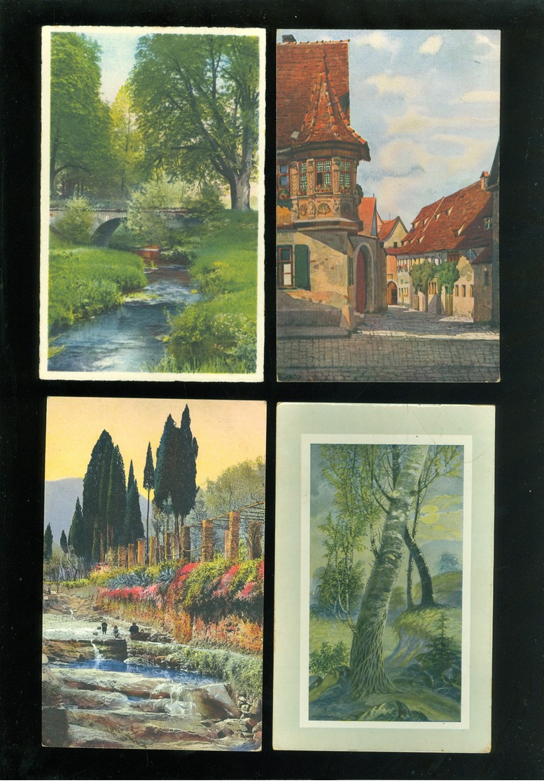 Beau lot de 60 cartes postales de fantaisie paysages paysage Mooi lot van 60 postkaarten fantasie landschappen landschap