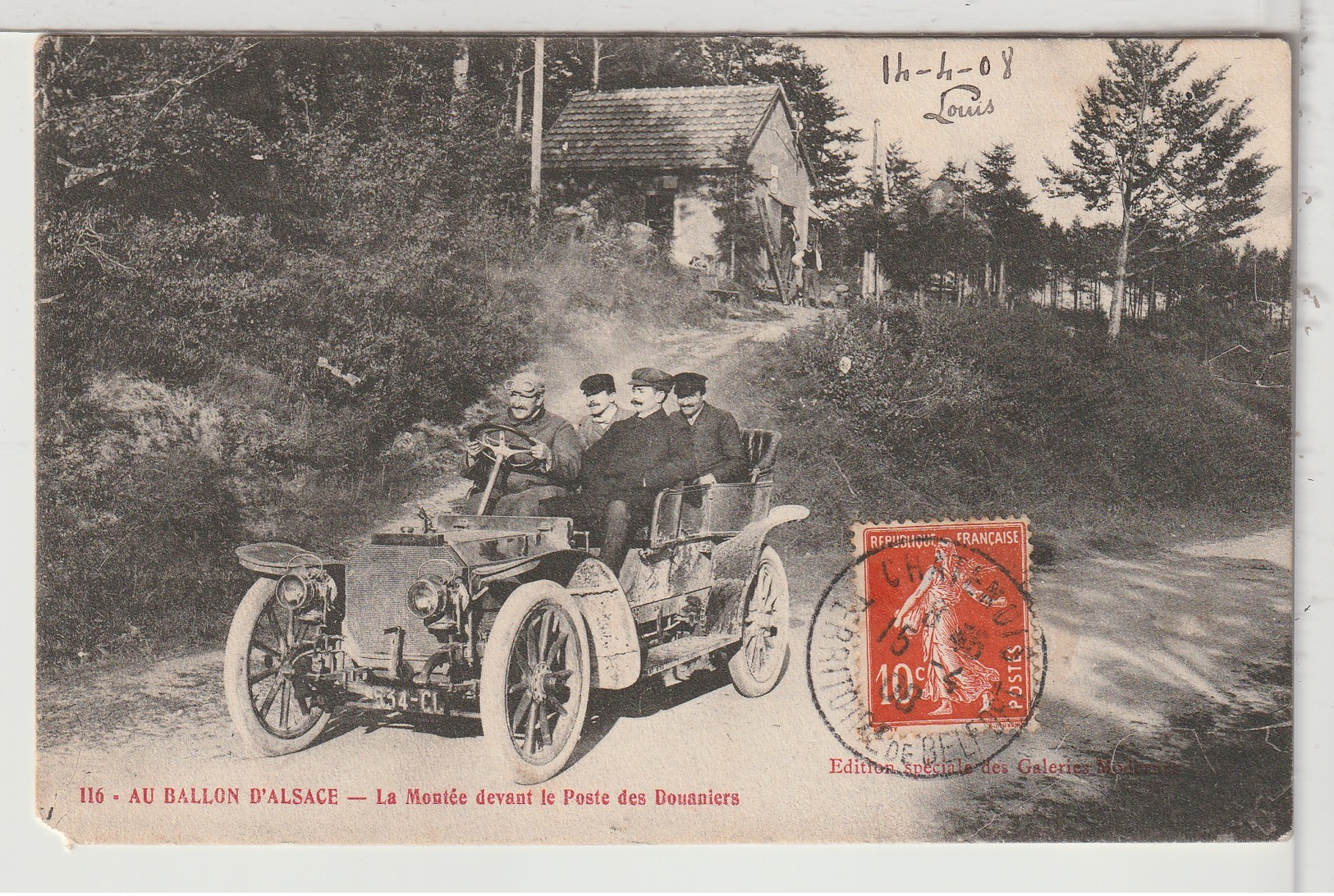 68 - AU BALLON D'ALSACE - La Montée Devant Le Poste Des Douaniers - Automobile - Other & Unclassified