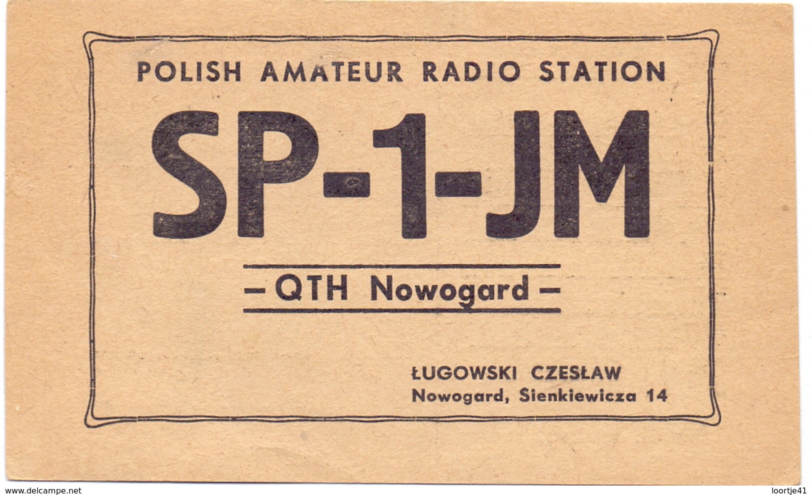 QSL Kaart Carte - Radio - SP-1-JM - Pologne - Polska - Lugowski Czeslaw - Nowogard 1959 - Radio Amateur