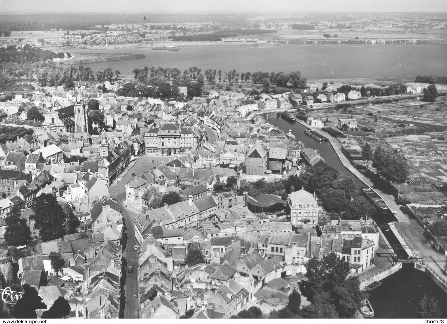 DPT 59 CONDE-sur-L'ESCAUT Passerelle Et Canal De Mons Vue Aérienne - Conde Sur Escaut