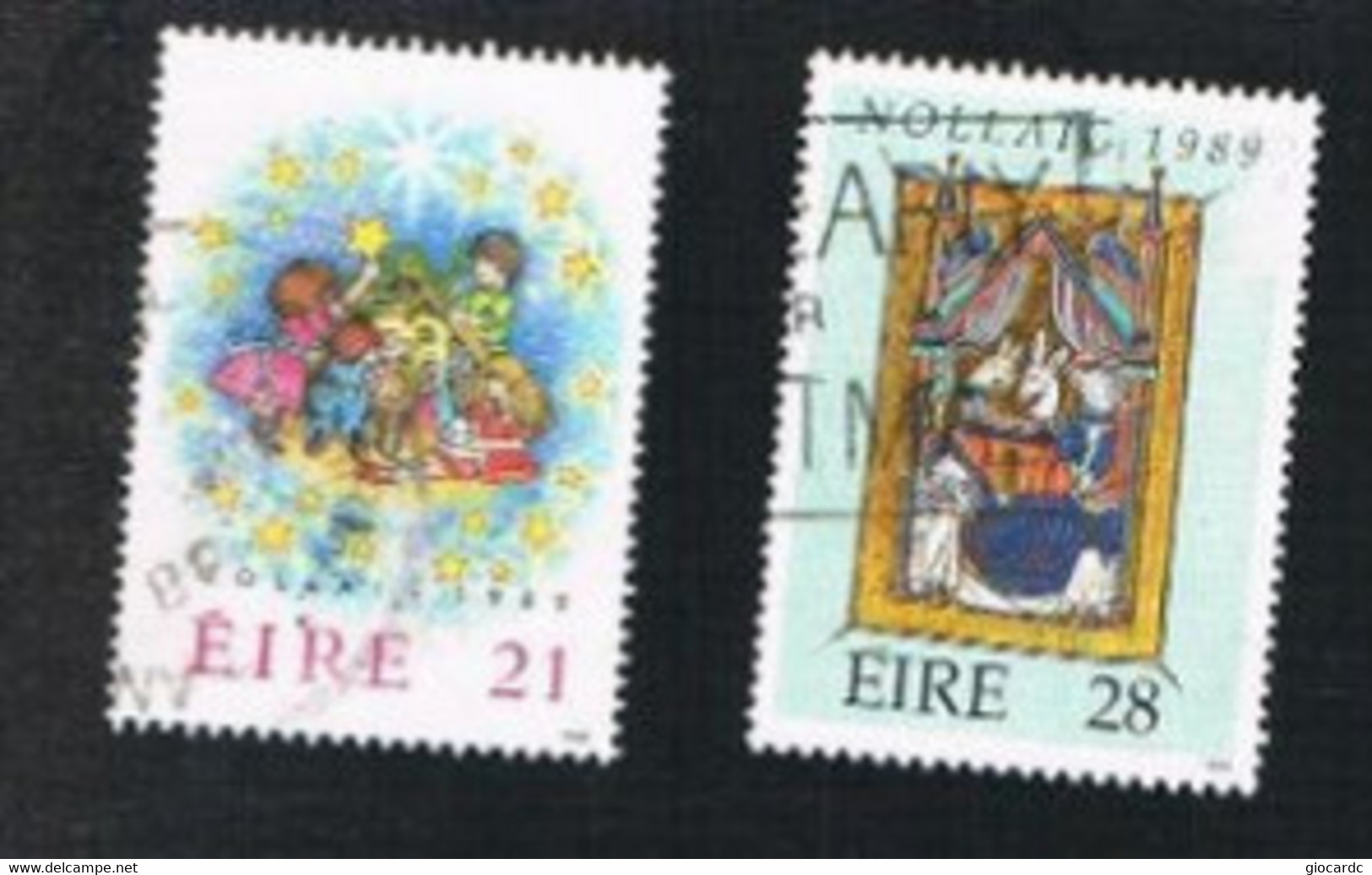 IRLANDA (IRELAND) -  SG 738.740    -    1989  CHRISTMAS   USED - Gebraucht
