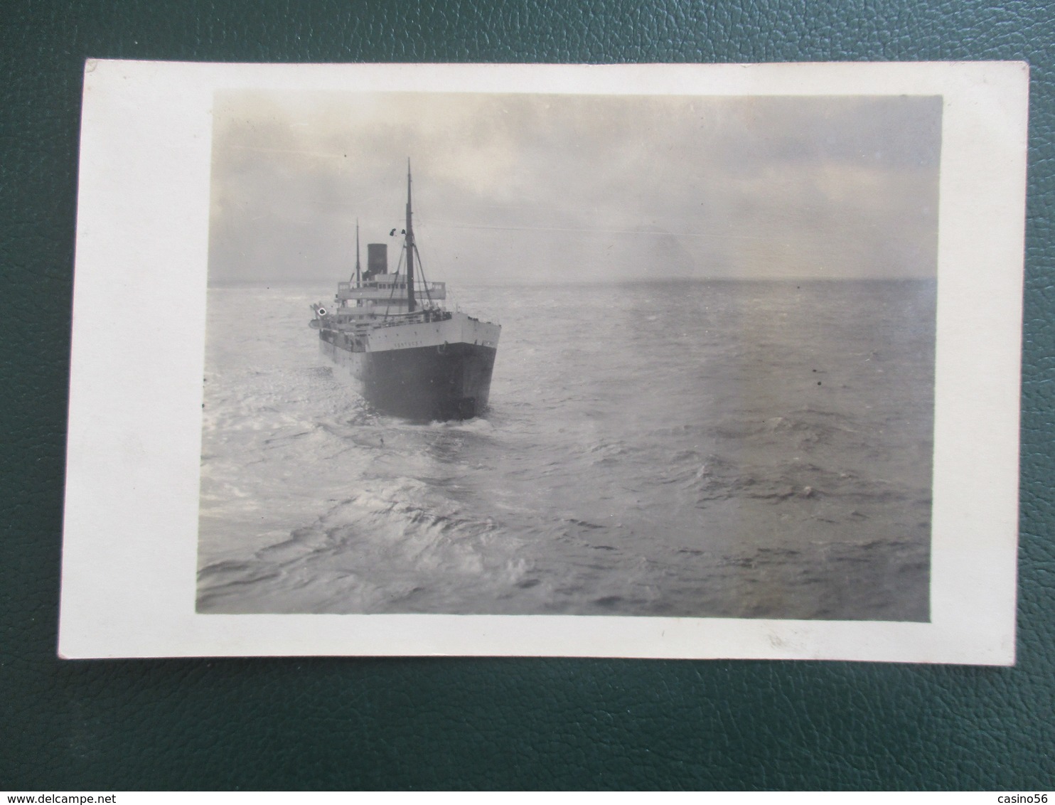 PHOTO  TRANSATLANTIQUE PAQUEBOT KENTUKET ?  CHERBOURG CALAIS LE HAVRE BATEAU FORMAT CPA - Bateaux